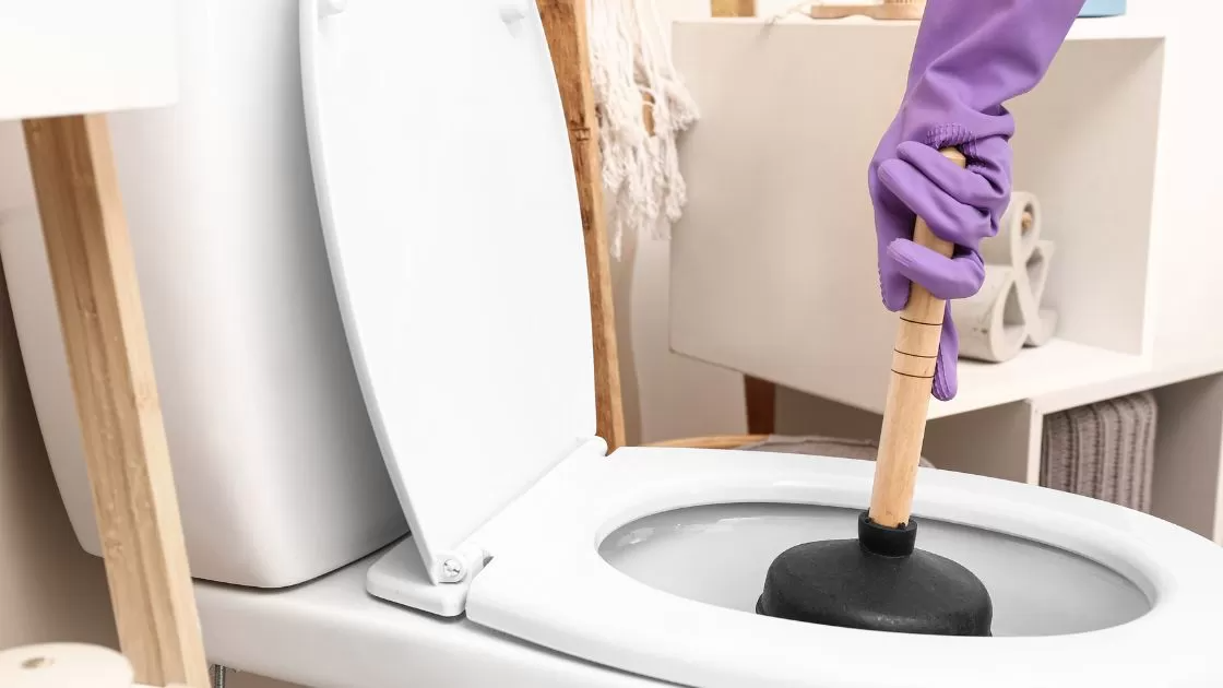 using toilet plunger